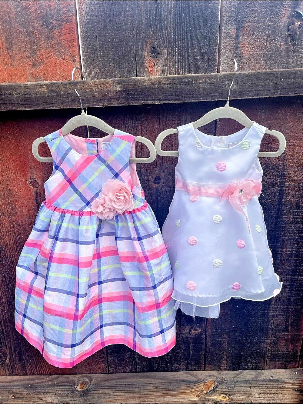 Dressed Up by Gymboree and Youngland Satin Dresses 12-18M